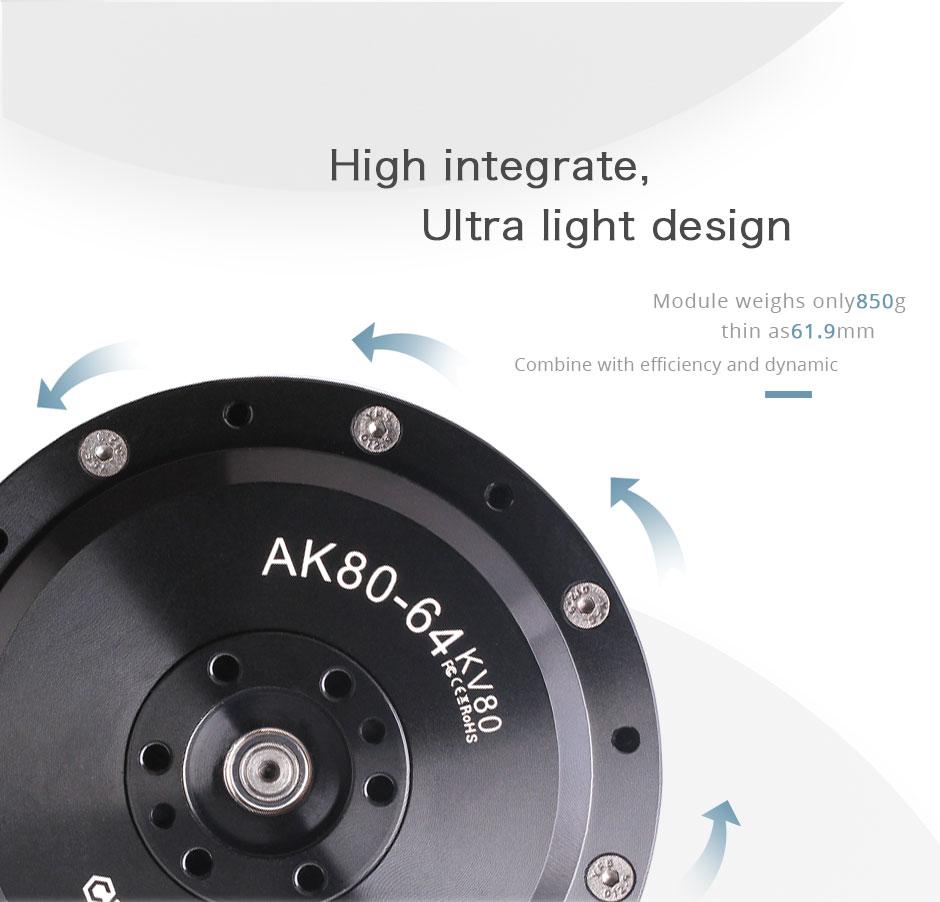 AK80-64 high integration ultra-light design